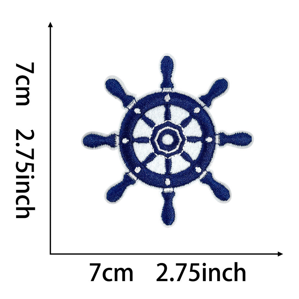 Wholesale Ocean Theme Embroidered Patch Set Fish Sea Creatures Applique Iron On For Coats Fashion Decorative Accessory Gift Resale