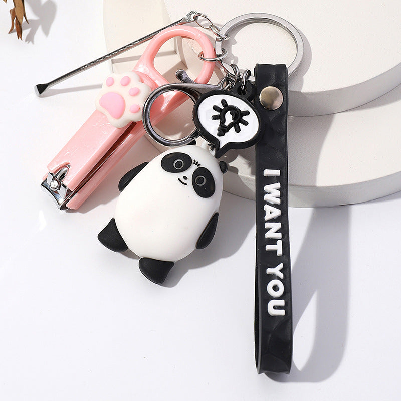 Wholesale PVC Panda Doll Keychain