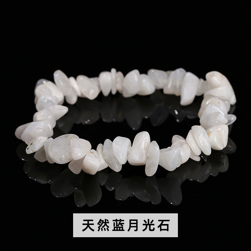 Wholesale natural crystal agate colorful gravel elastic bracelet