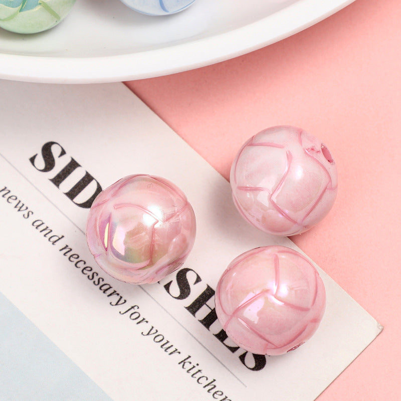 Cuentas de texturas de acrílico de 50 piezas al por mayor de 50 piezas