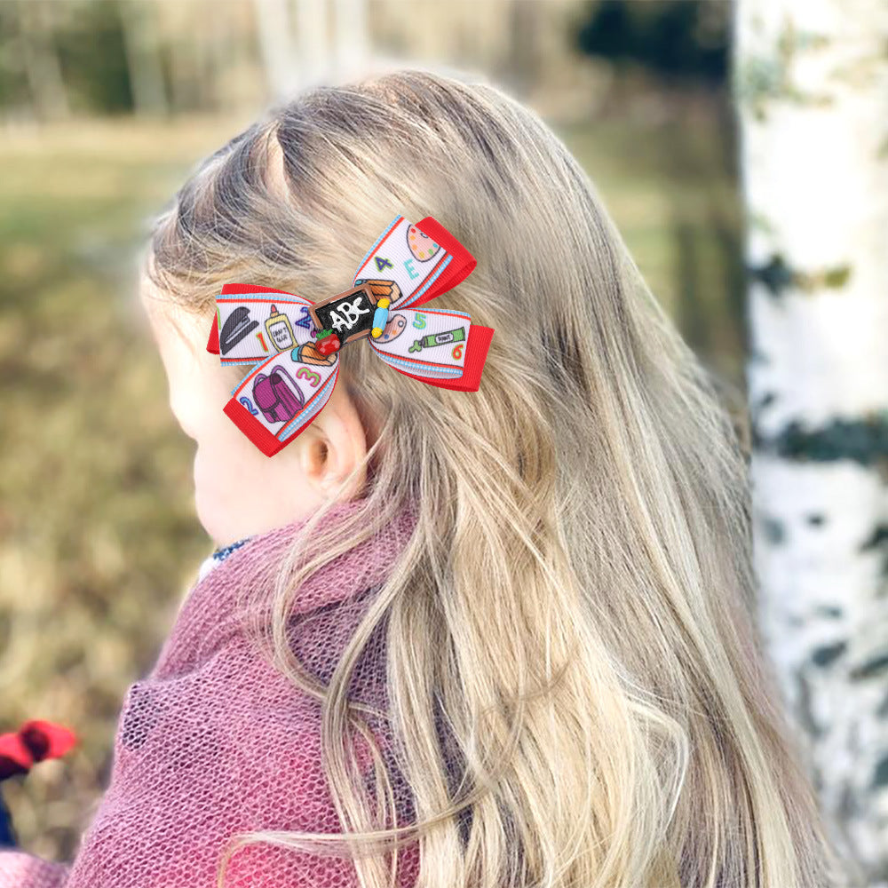 Wholesale Fabric Kids Bow Hair Clips