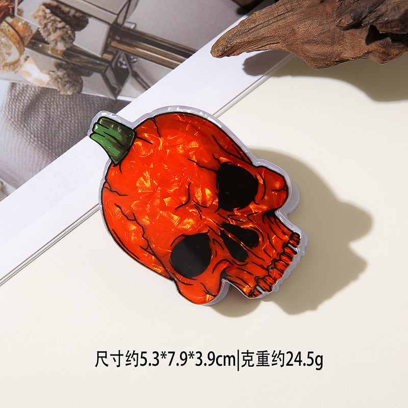 Wholesale Dark Style PVC Pumpkin Ghost Shark Claw Hair Clip  Creative Hair Accessory For Resale