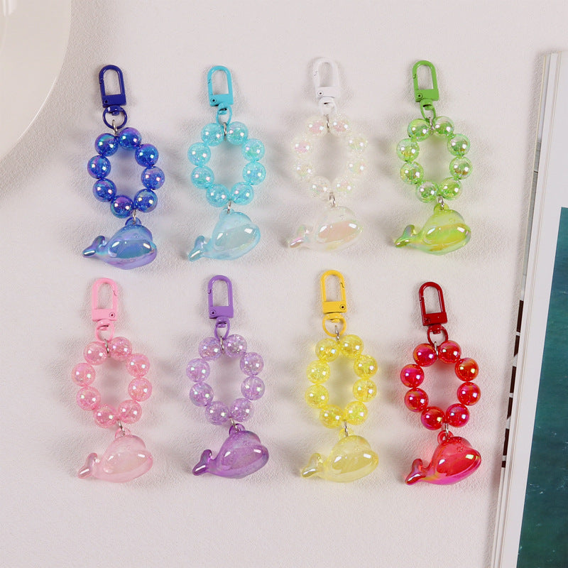 Wholesale Resin Whale Beads Keychain