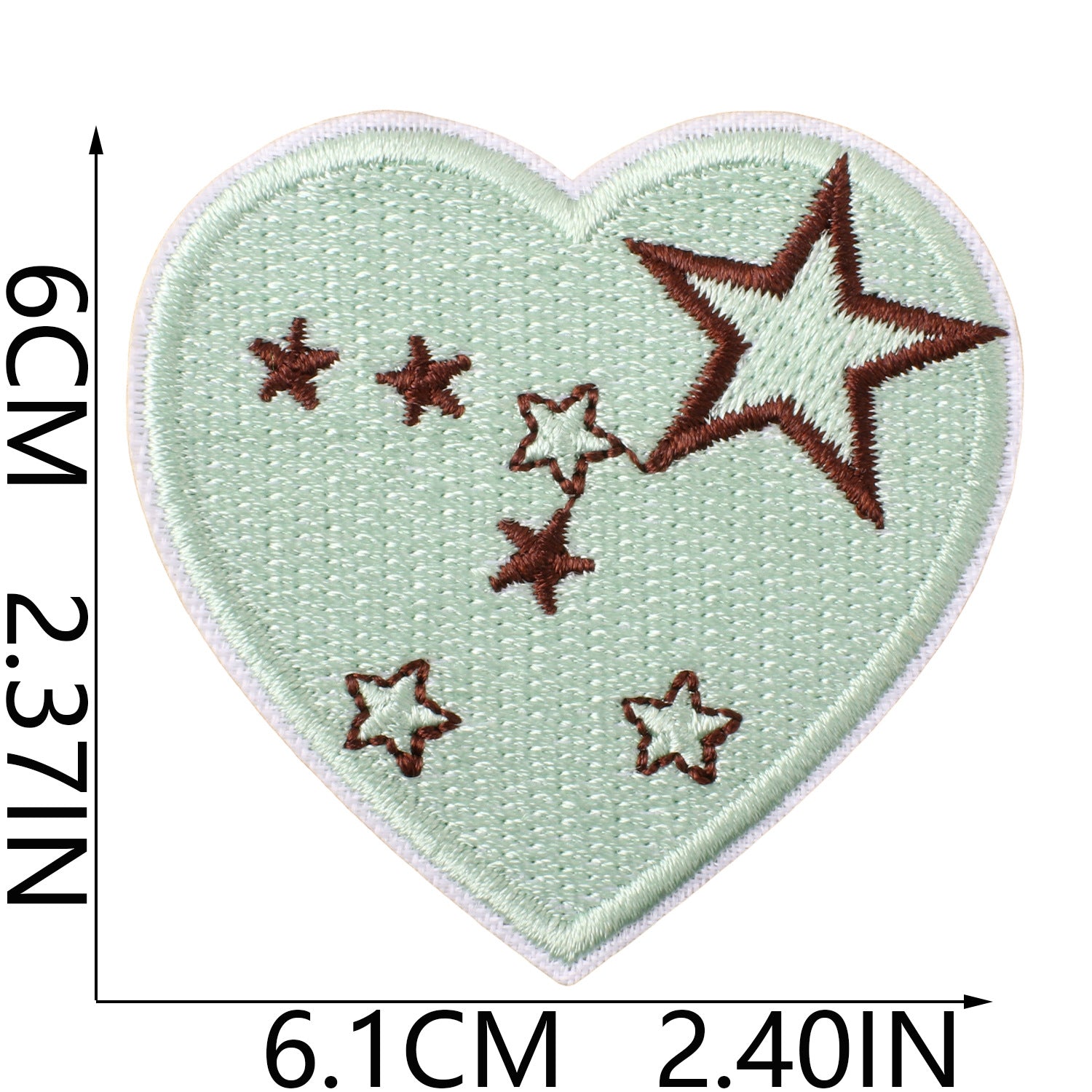 Wholesale Polyester Embroidered Heart Iron On Patch Cute Girl DIY Clothing Luggage Decorative Accent