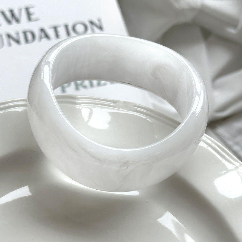 Wholesale Simple Resin Color Irregular S-shaped Wide Bracelet