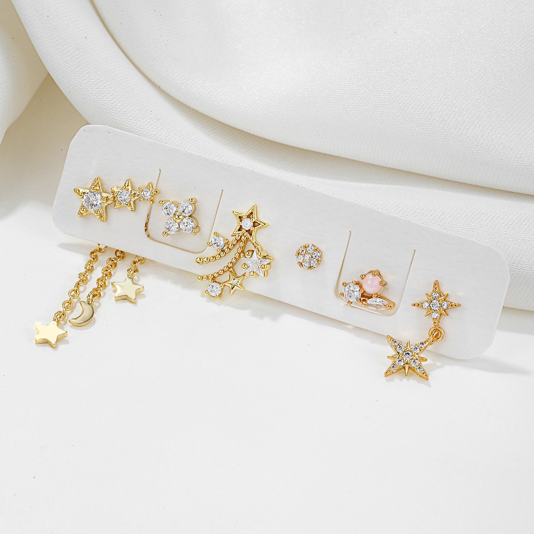 Pendientes de circón micro pavimentado al por mayor