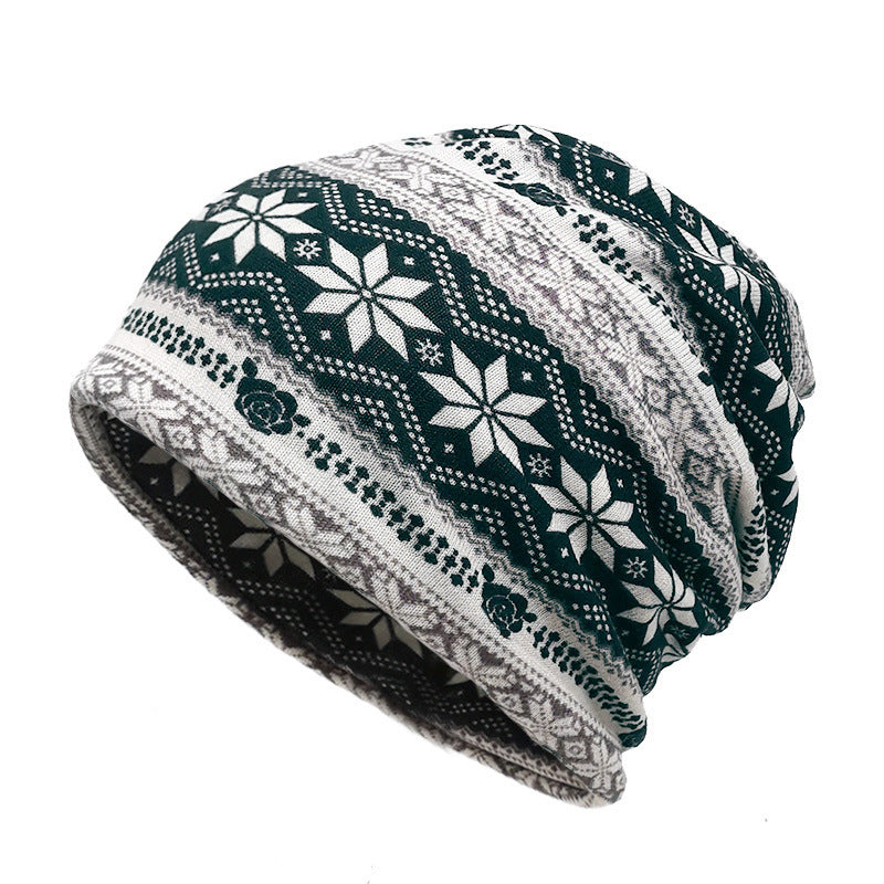 Wholesale Bohemian Style Pile Hat Scarf Dual Purpose Beanie Hat