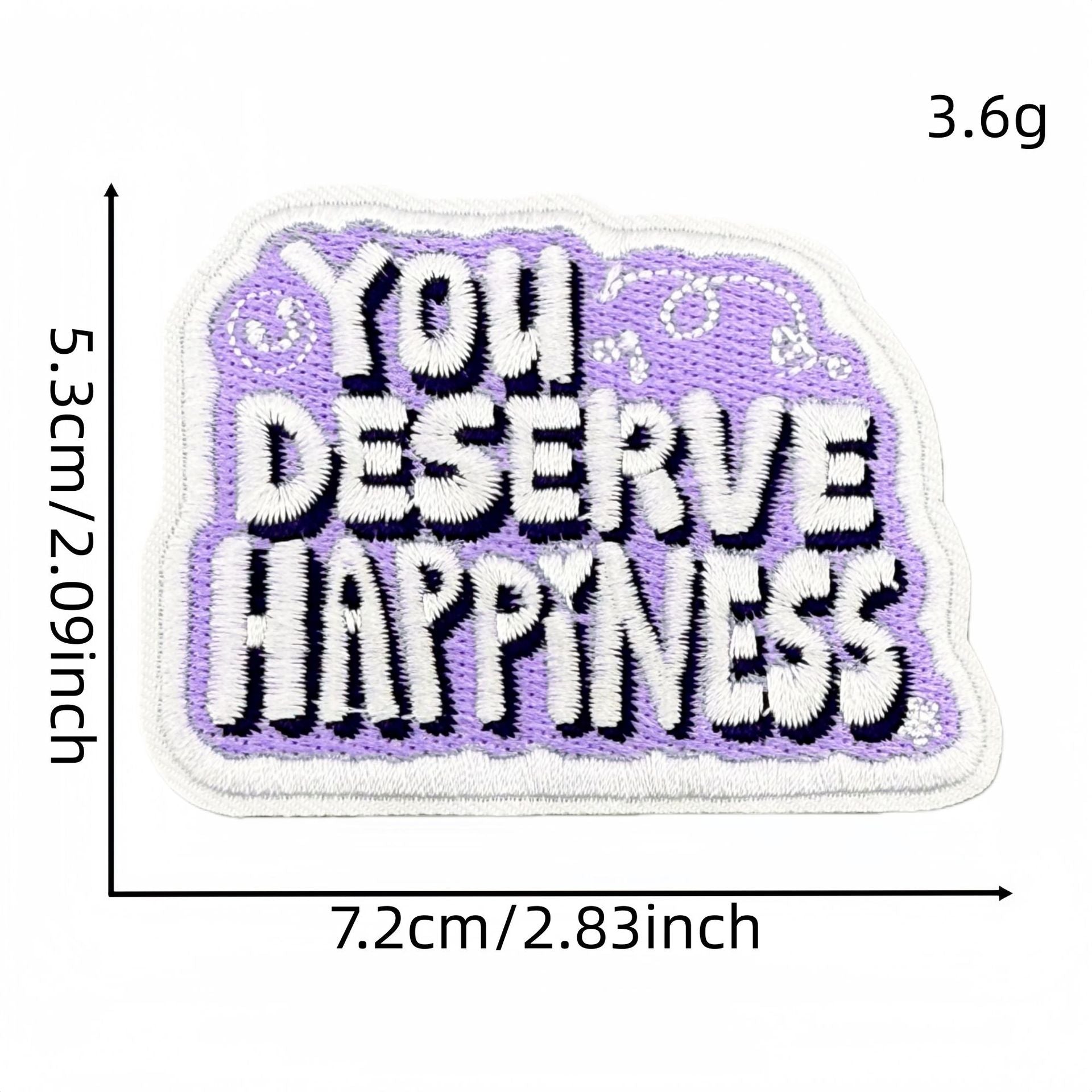 Wholesale Purple Graffiti Inspirational Embroidered Patch Iron On Applique For Clothing Bags DIY Craft