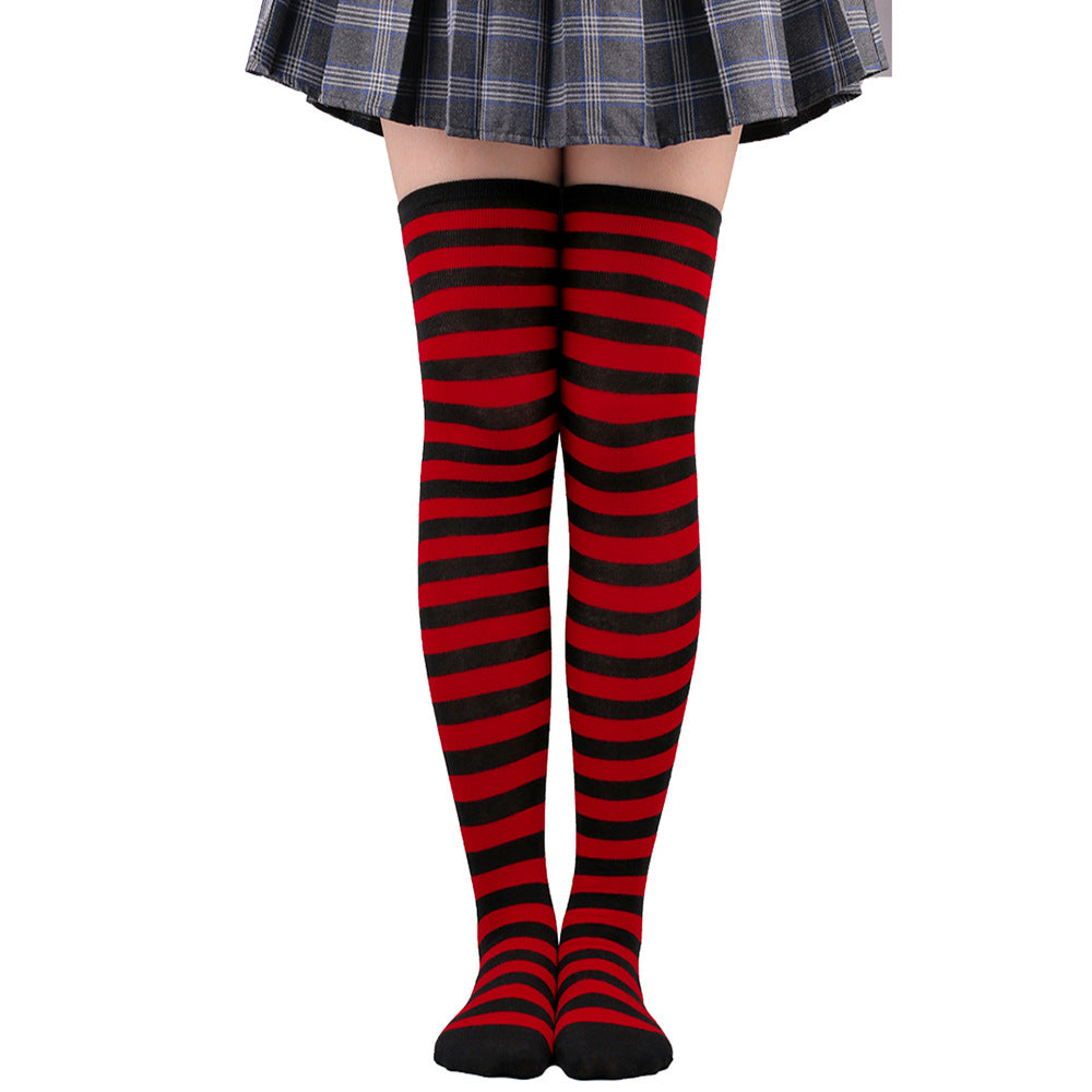 Wholesale Halloween Zebra Over-the-Knee Striped Socks