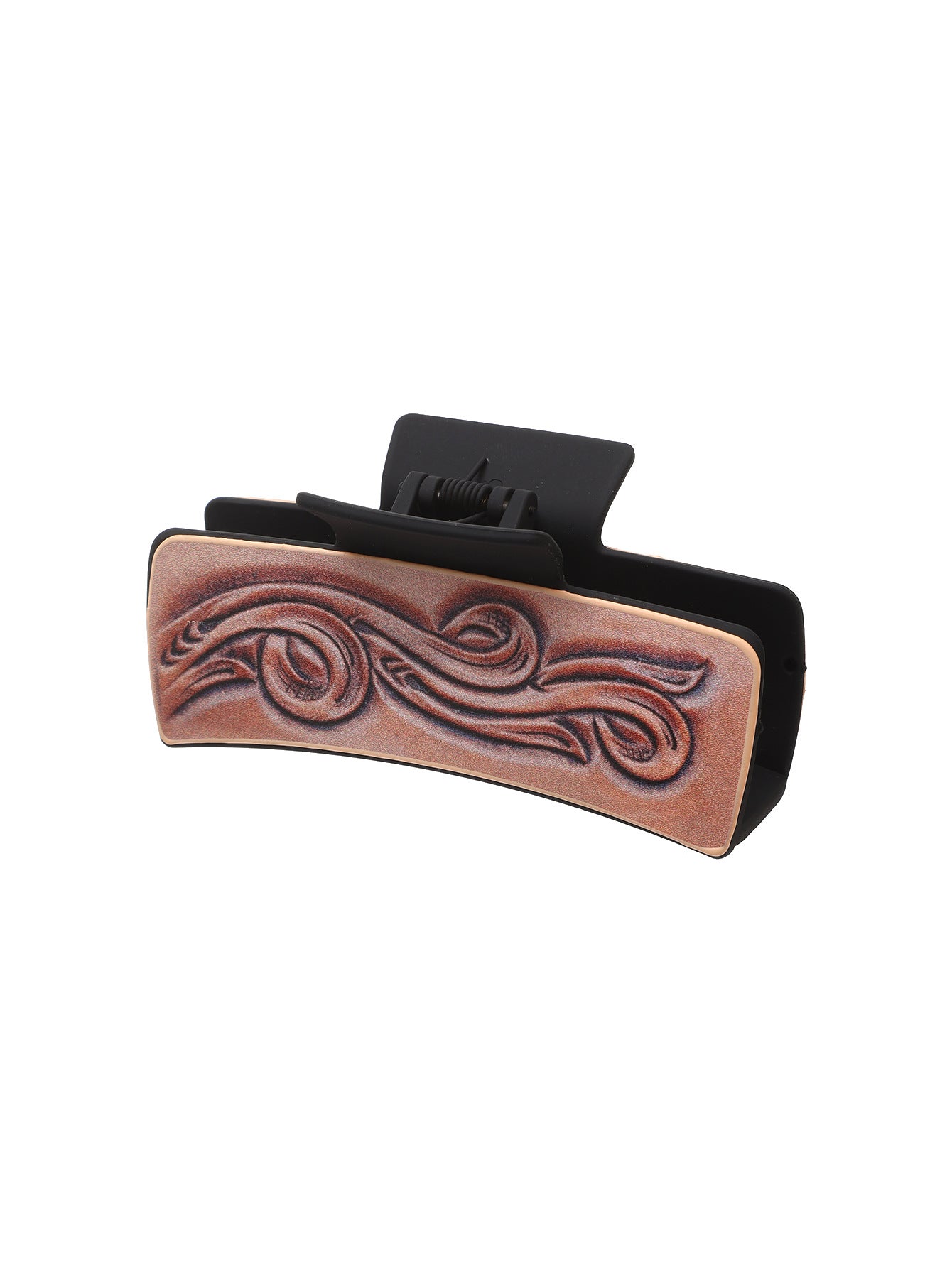 Wholesale Western Cactus Sunflower Faux Leather Hair Claw Clip Fashion Accessory Gift Boutique Resale