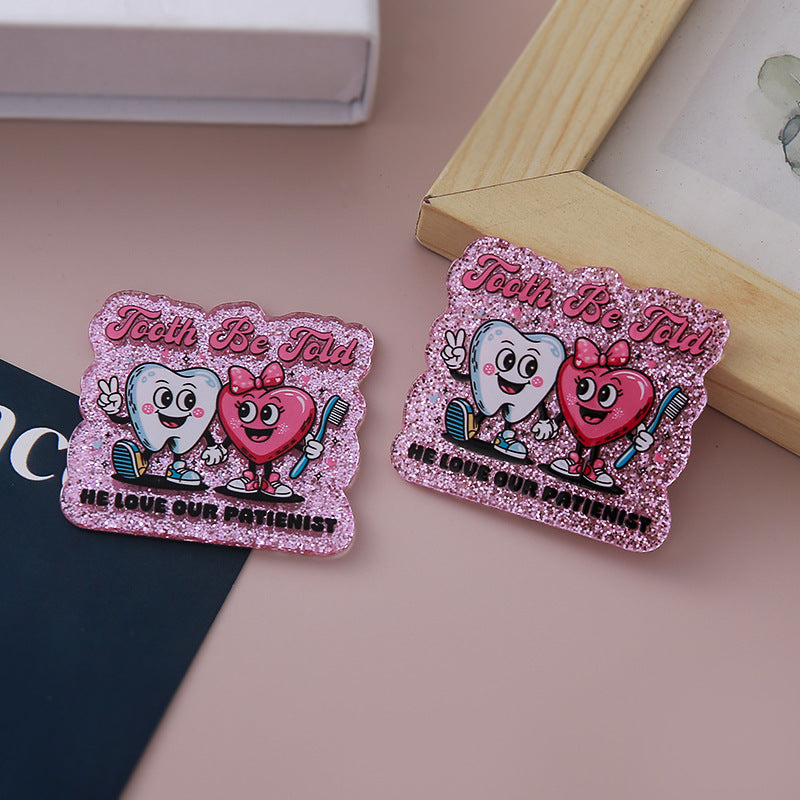 Wholesale 10pcs Glitter and sequin cartoon English earrings
