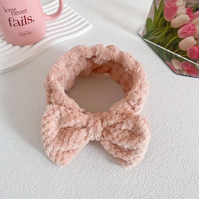 Wholesale Simple Pineapple Bow Hair Band Women's Face Wash Sports Headband Wide Edge Jewelry Cute Makeup Hair Band