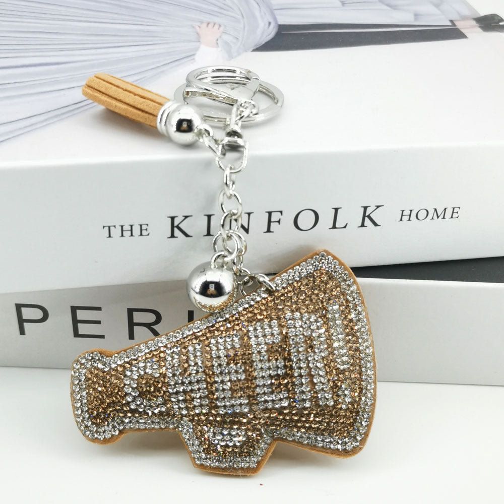 Wholesale 4pcs diamond-encrusted English letter CHEER key chain