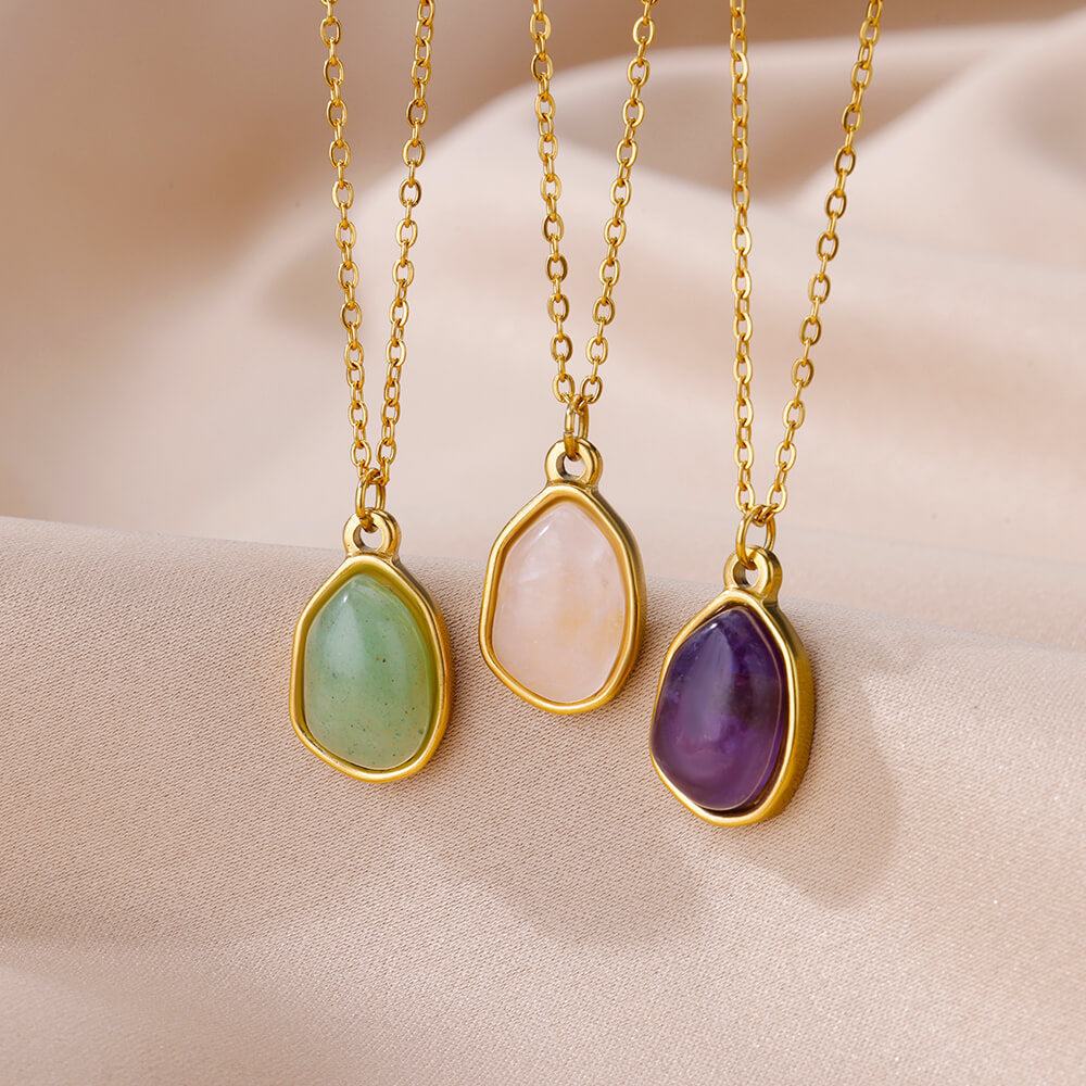 Wholesale irregular geometric pendant necklace stainless steel gold pendant