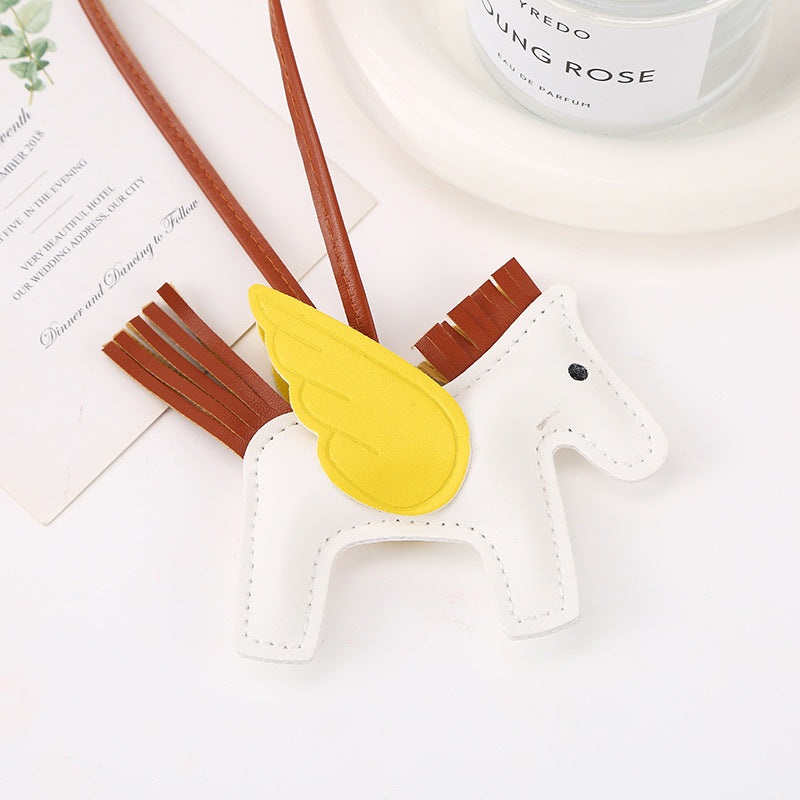 Wholesale Classic Wings Creative Pony Leather DIY Pendant Bag Pendant