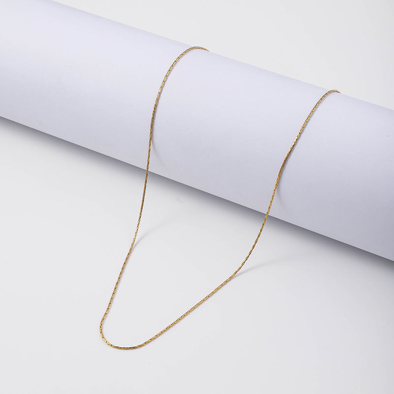 Wholesale Stainless Steel Side Chain Hammer Round Non Fading Titanium Steel Necklaces