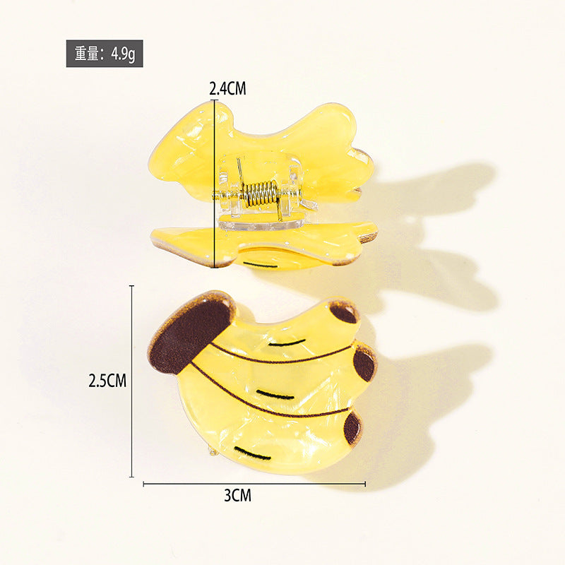 Wholesale PVC Korean Style Fruit Hair Clips Cute Lemon Strawberry Claw Clip For Everyday Styling Gift