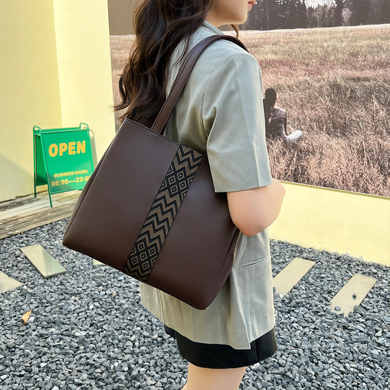 Wholesale PU Handbag Large Capacity Shoulder Bag