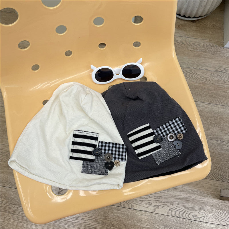 Wholesale Acrylic Autumn Winter Button Patch Pile Pile Hat