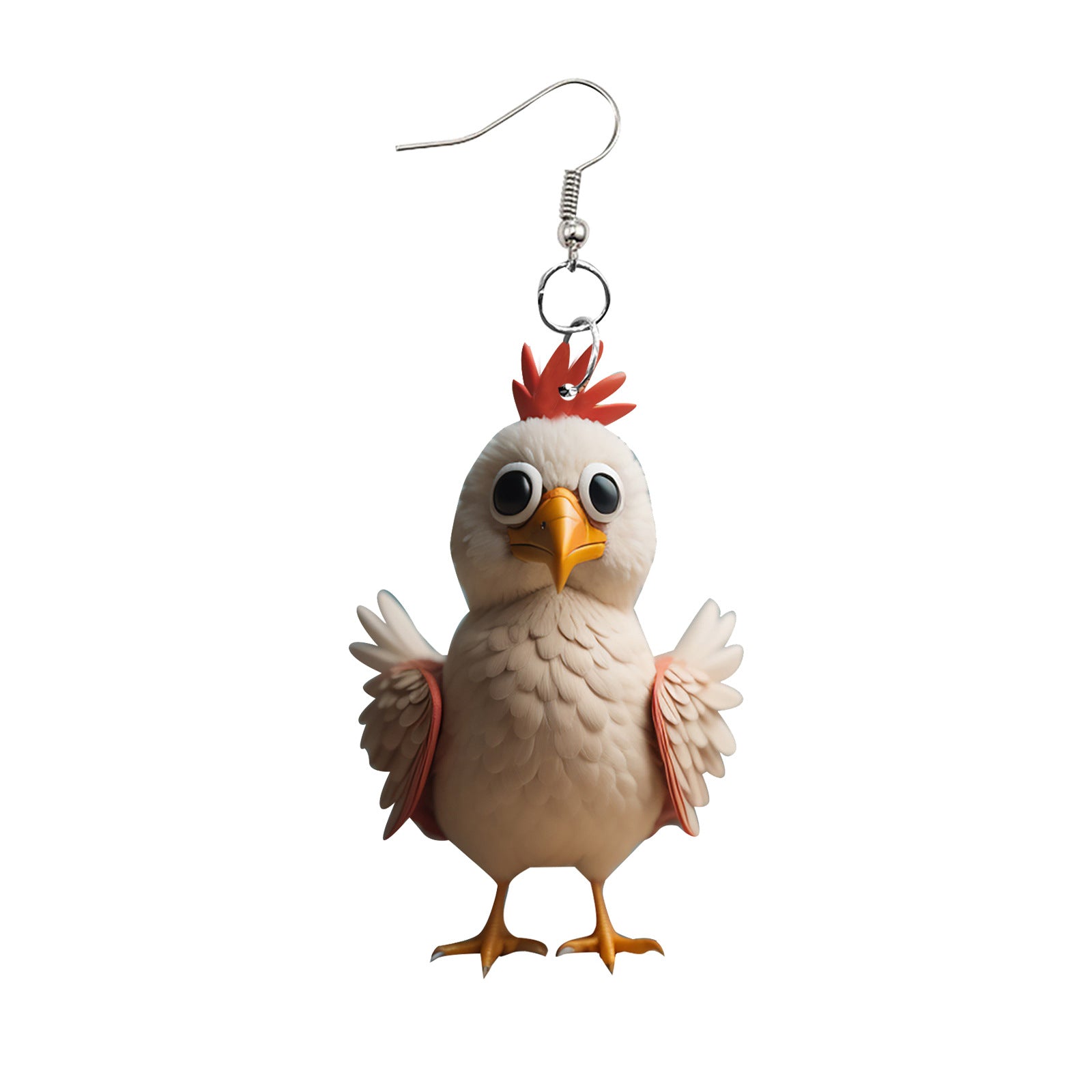 Wholesale acrylic creative rooster earrings