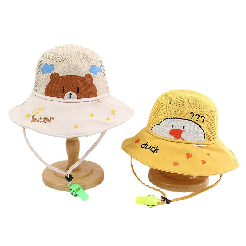 Wholesale Cotton Children's Big Brim Sun Protection Fisherman Hats