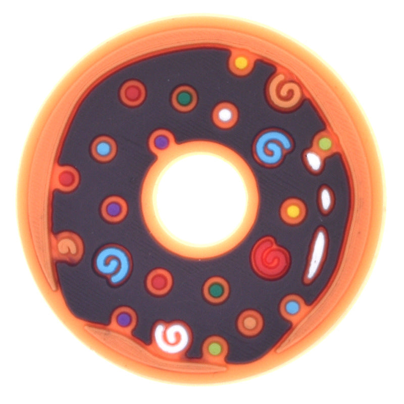 Al por mayor 100pcs de dibujos animados de pvc Donut Diy Shoe Hebilla