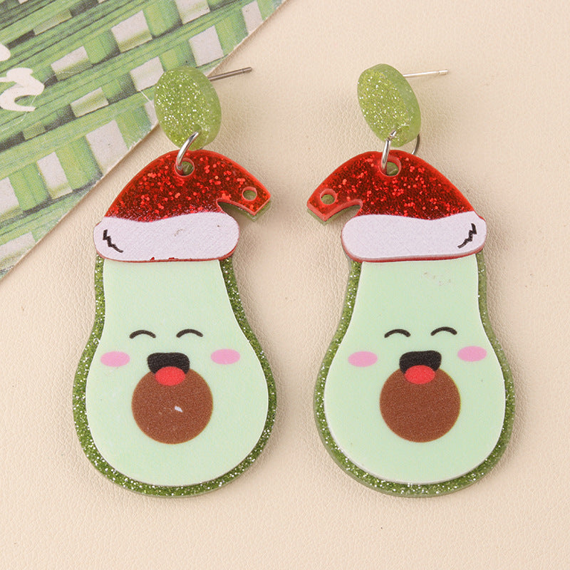 Wholesale Christmas Creative cartoon  clothes snowman earrings