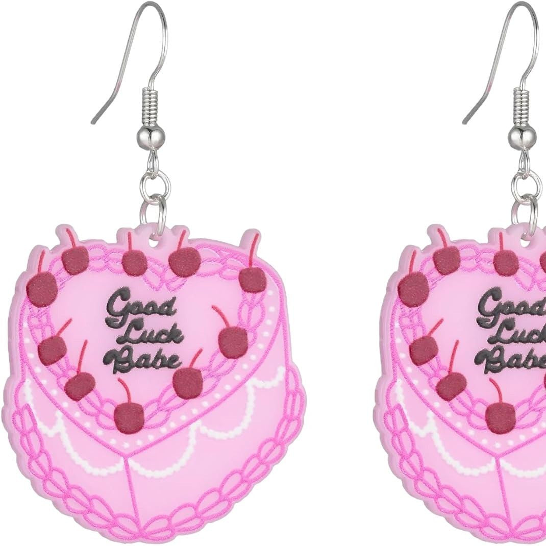 Wholesale Valentine' s Day Love Heart Letter Earrings Acrylic Love Earrings