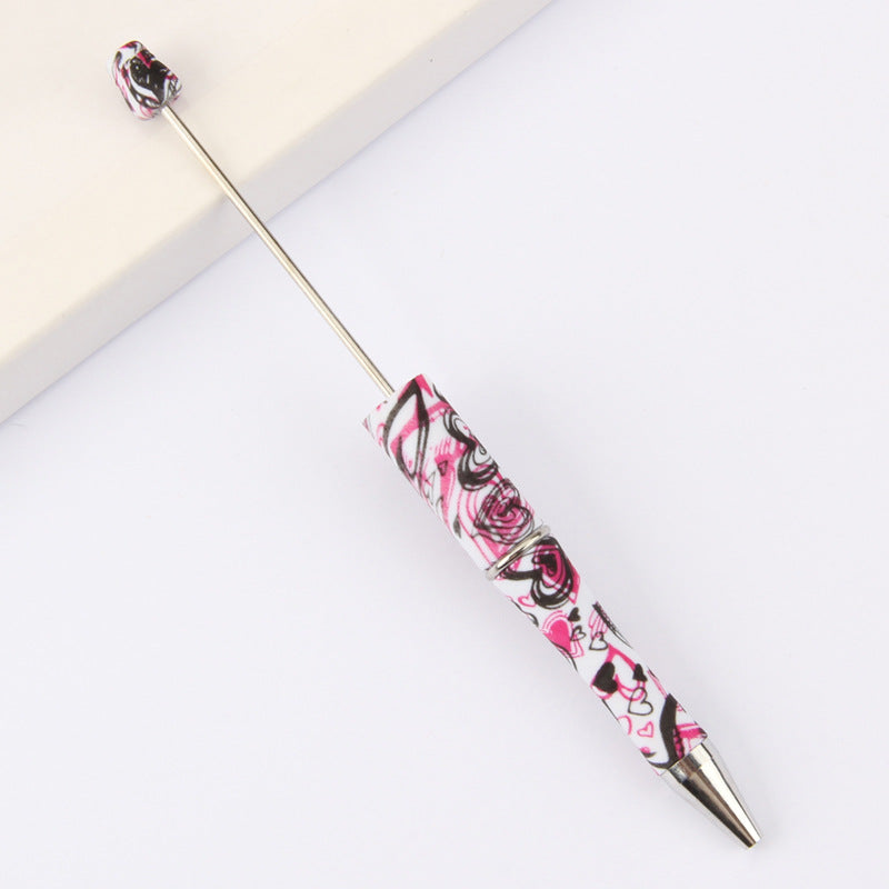 Wholesale Beadable Pens DIY for Beaded Cow Leopard Print Plastic Pen