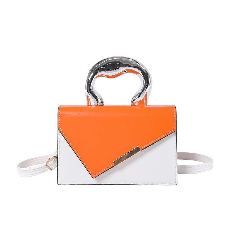 Wholesale Fashion Colorblock Casual Simple Crossbody Metal Shoulder Bag