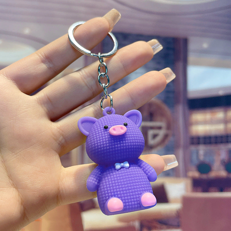 Wholesale Cartoon PVC Pig Keychains