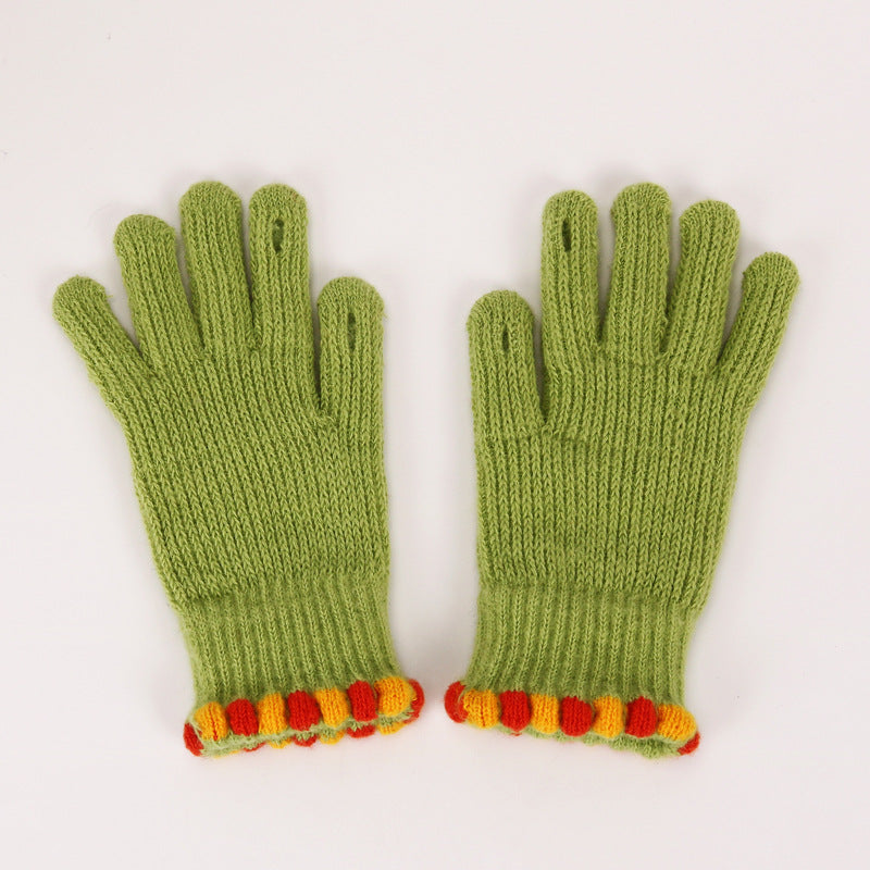 Wholesale Winter Touch Screen Warm Wool Knitted Gloves