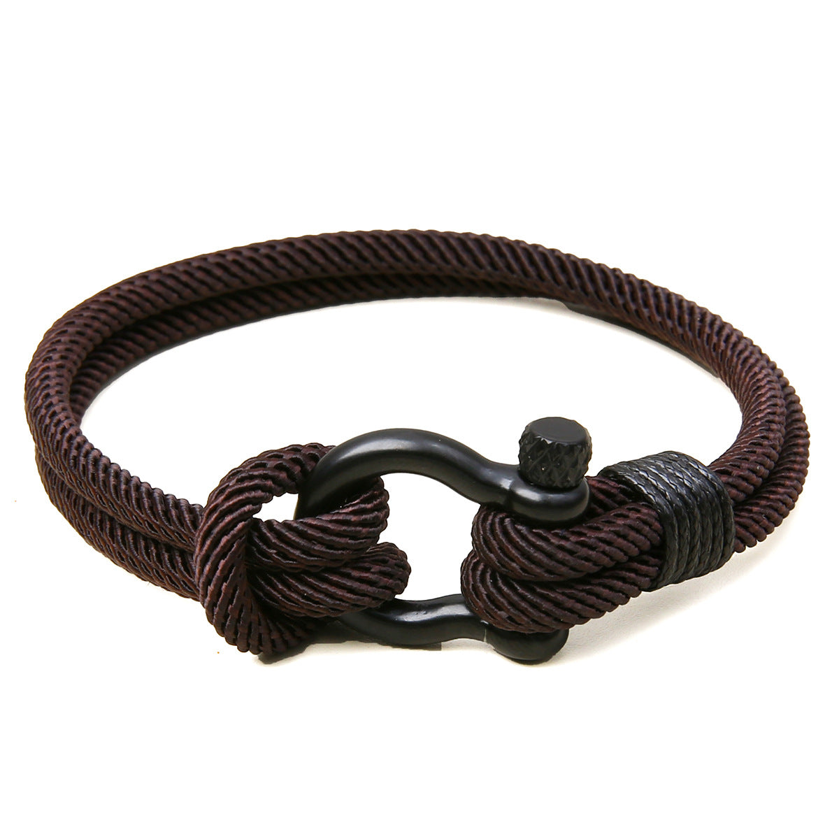 Wholesale Braided Stainless Steel Horseshoe Buckle Men's Bracelet