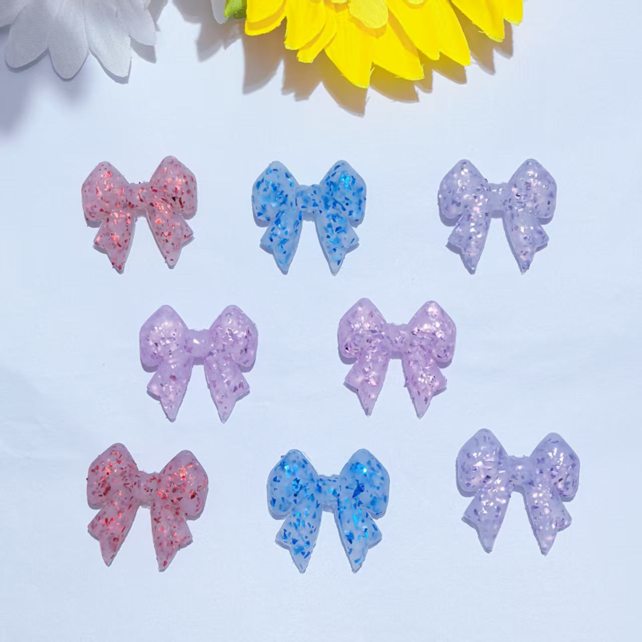 Wholesale 10pcs/ pack 3D bow translucent small silicone cartoon beads