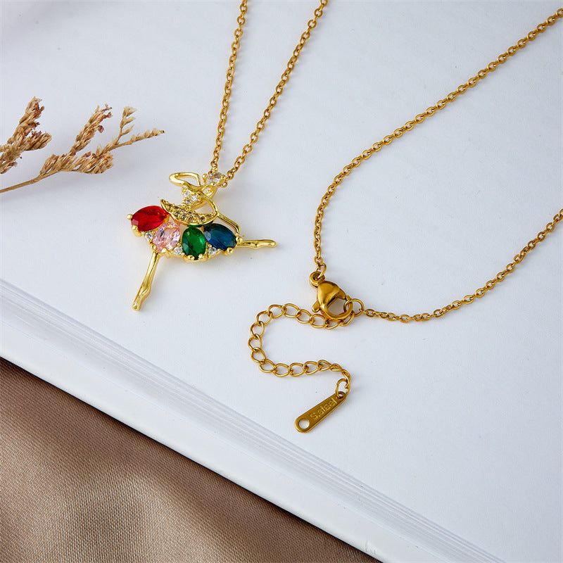 Wholesale Ballet Girl Necklace Clavicle Chain Accessories