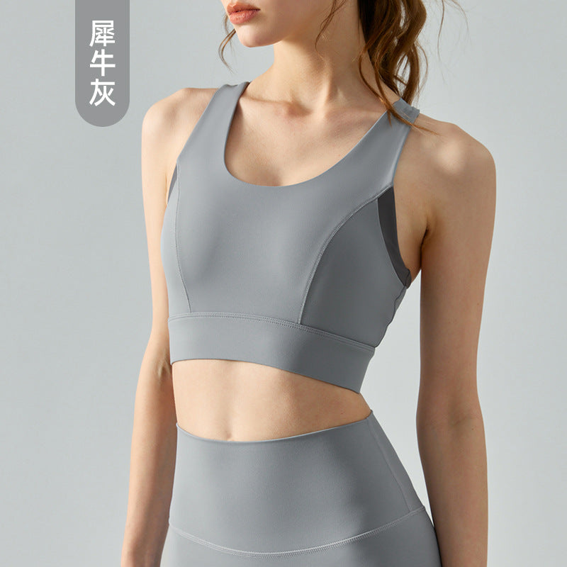 Wholesale Integrated Chest Pad Seamless Back Buckle Sports Bra