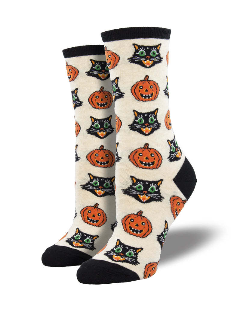 Wholesale Halloween Pumpkin Spooky Couple Socks