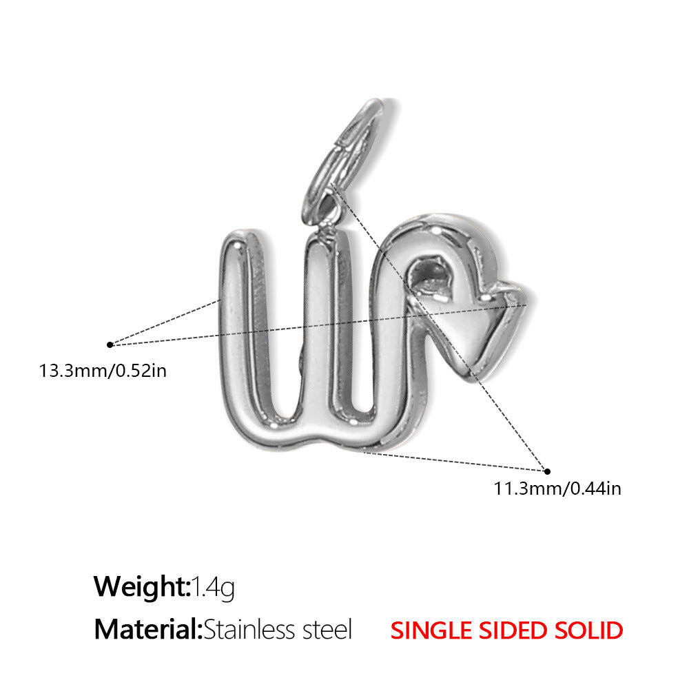 Wholesale Stainless steel twelve zodiac necklace pendant accessories