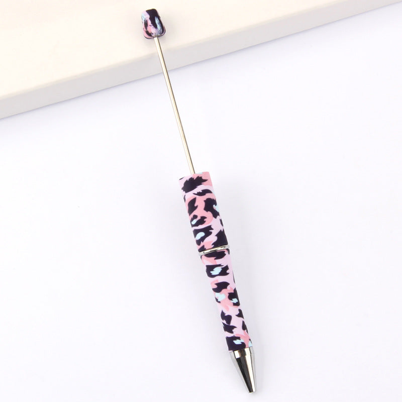 Wholesale Beadable Pens DIY for Beaded Cow Leopard Print Plastic Pen