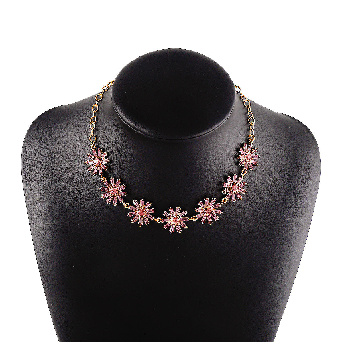 Wholesale Flower Rhinestone Necklace