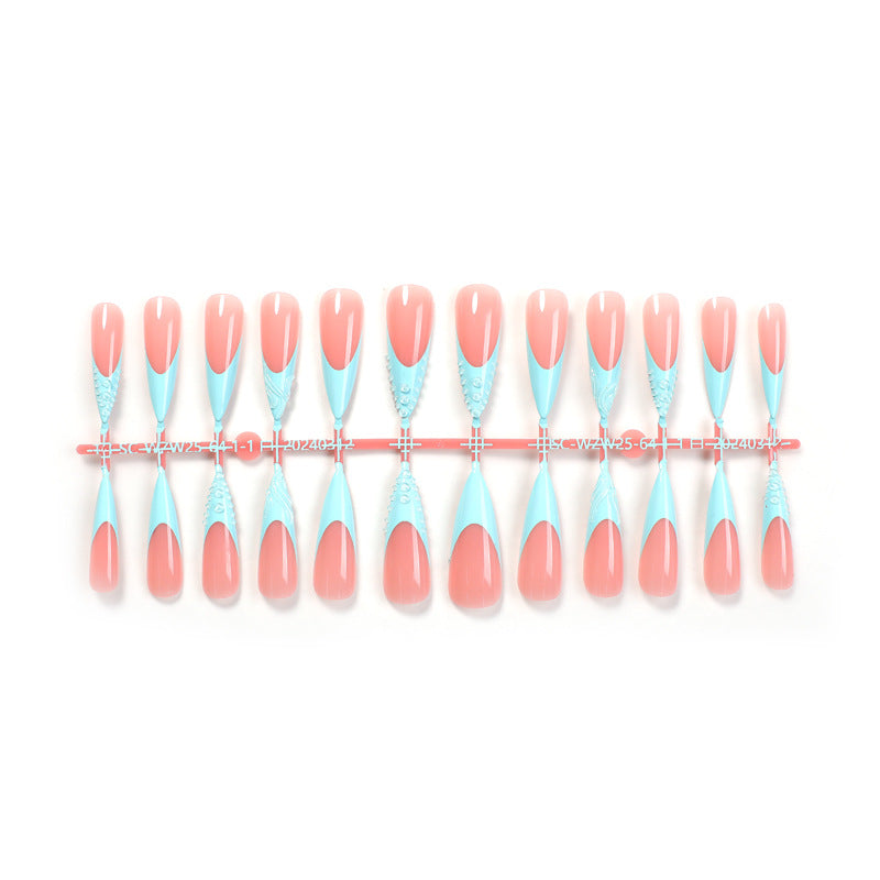 Wholesale Extra long water pipe green French three-dimensional pattern wear armor