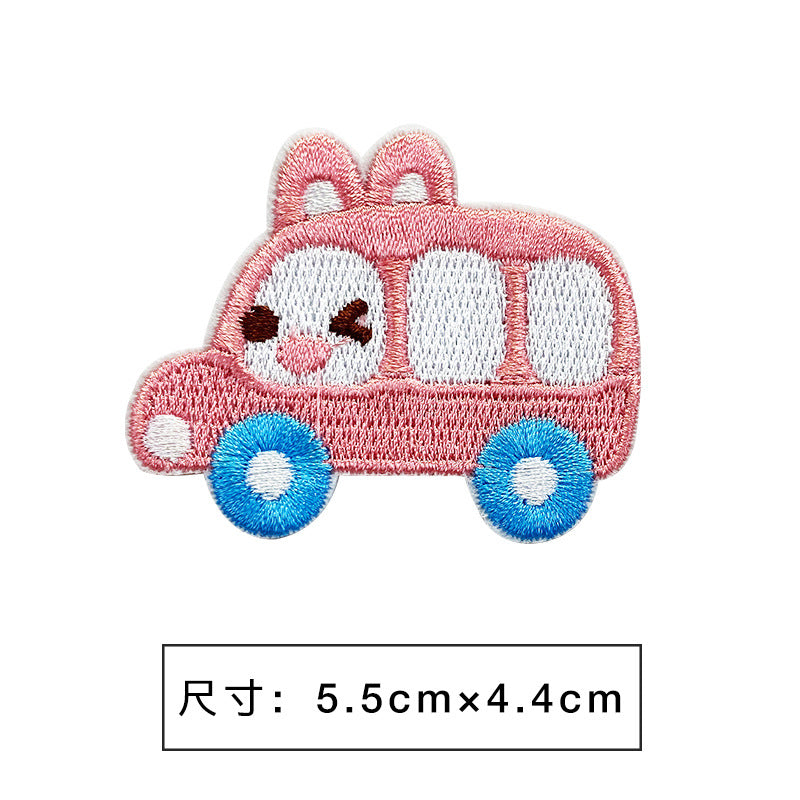 Wholesale Non Woven Fabric Cartoon Embroidered Patch Sticker For Towel DIY Accessory