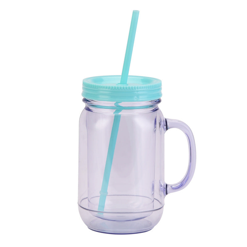 Wholesale solid color plastic cock cup with handle