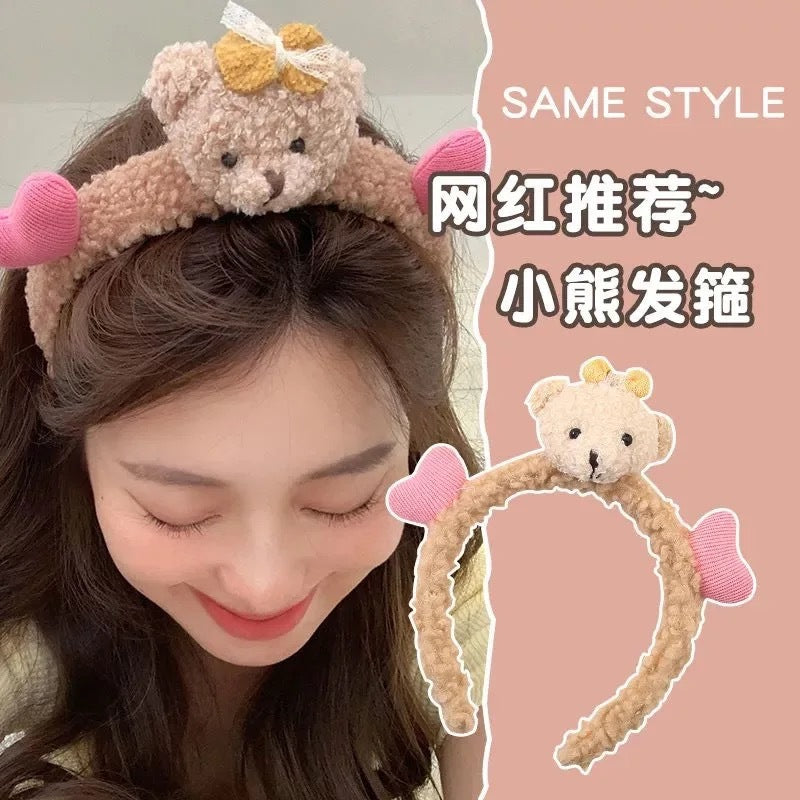 Wholesale Cute Love Bear Wash Face Hair Band