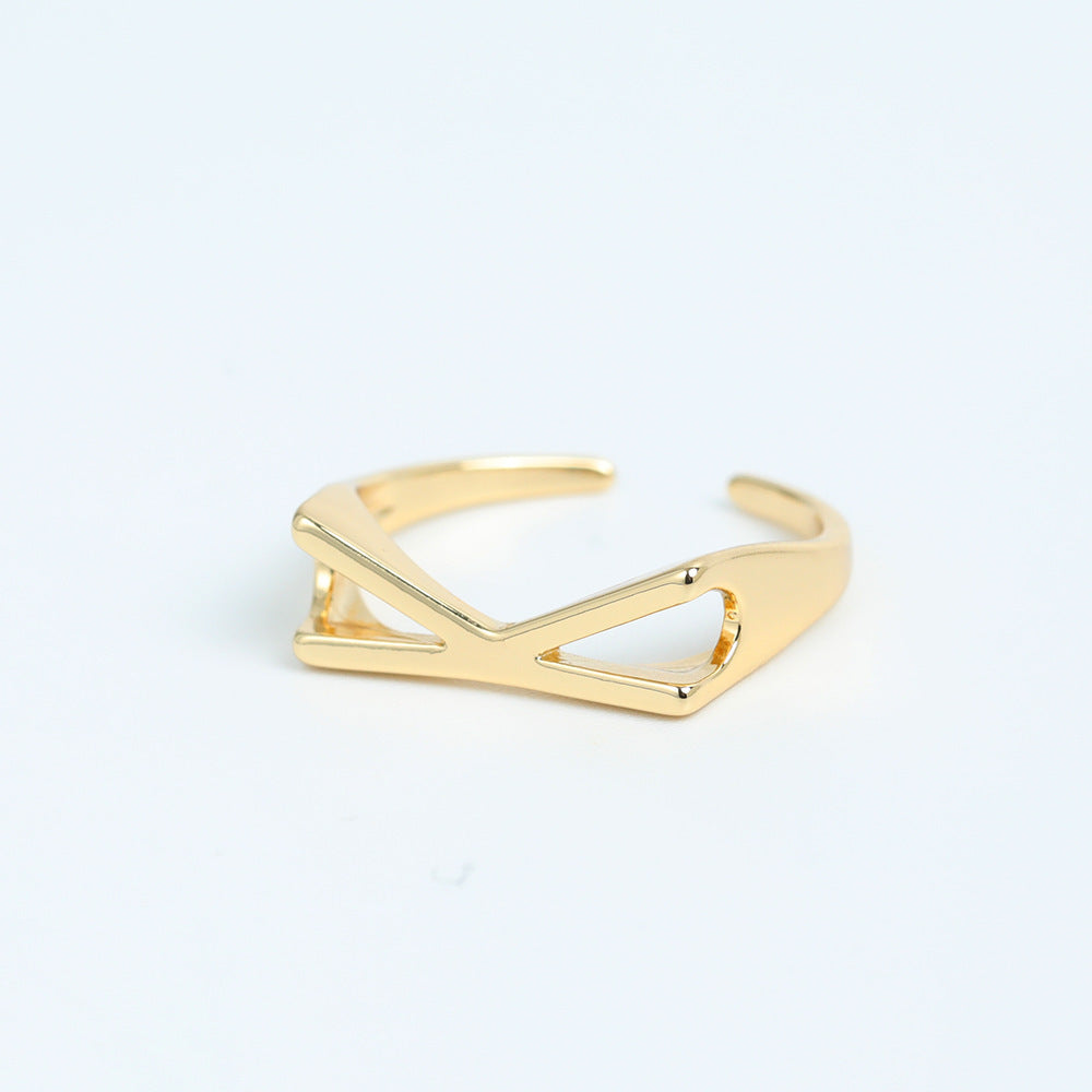 Wholesale Copper 26 Letter Open Ring