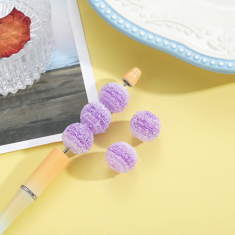 Wholesale 10pcs Sugar Round Beaded Material Handmade Acrylic Beads