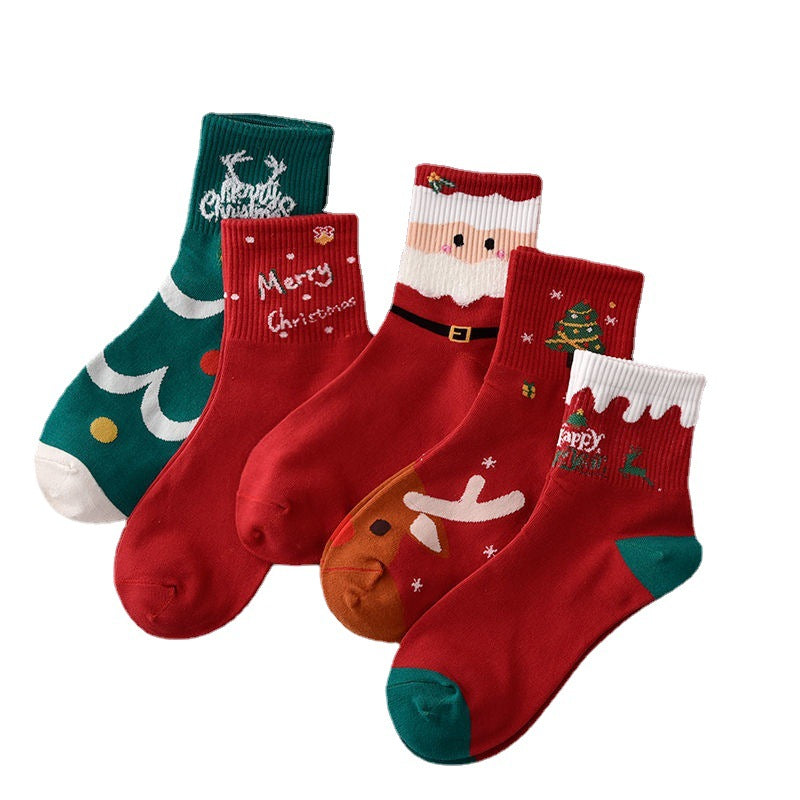 Wholesale Christmas Girl Autumn Winter Red Natal Year Stockings