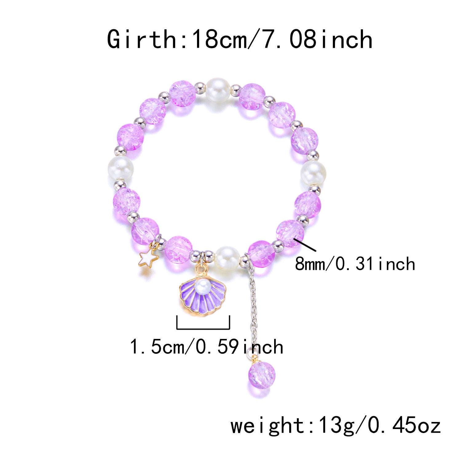 Wholesale Oil Drop Shell Pearl Beaded Bell Braided Rope Bracelet