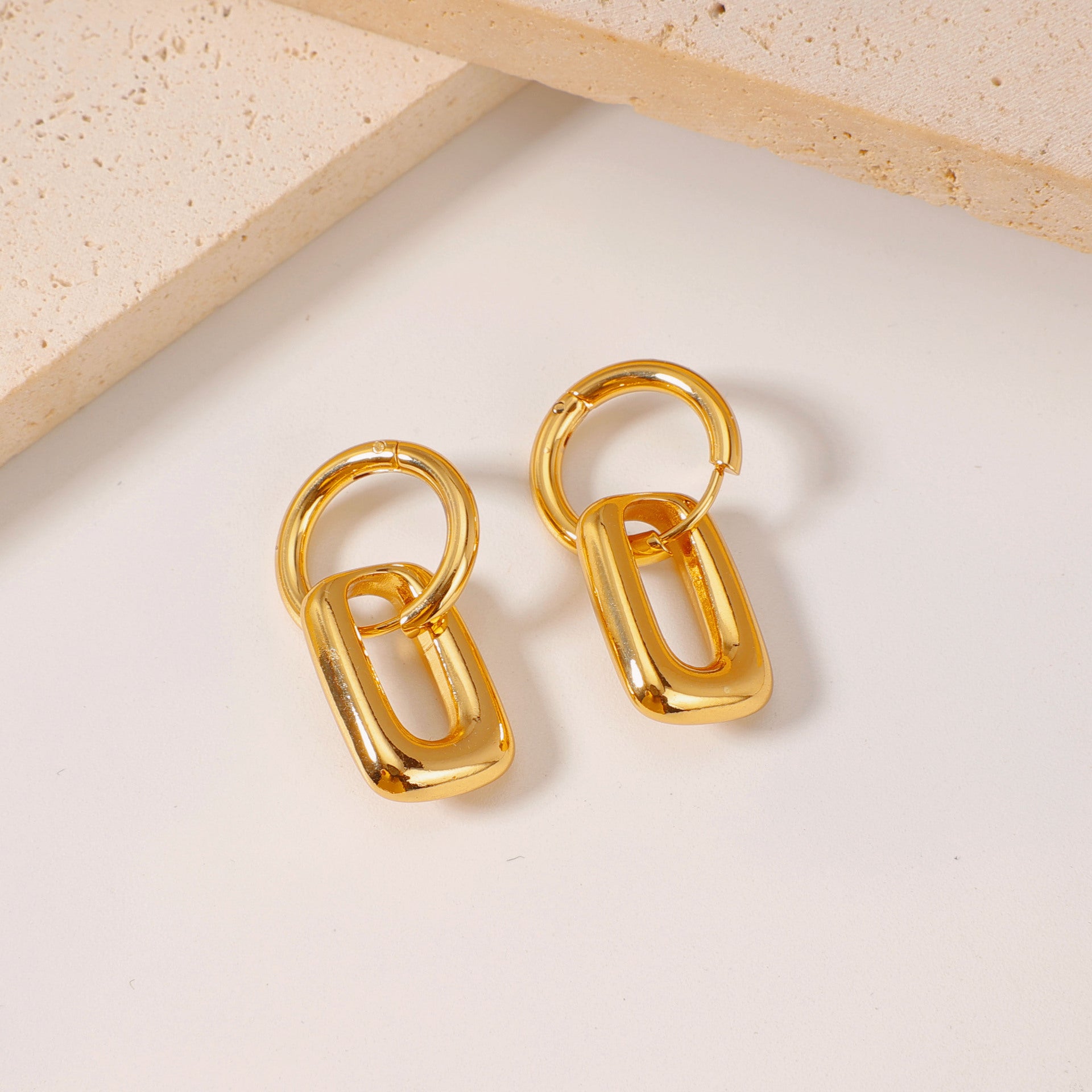 Wholesale fashionable versatile stainless steel hoop earrings