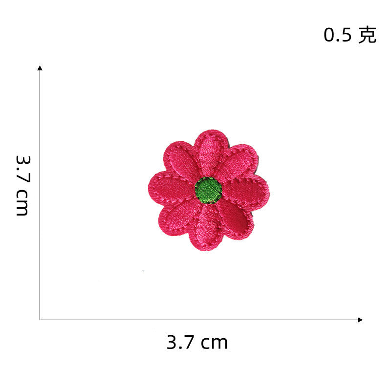 Wholesale Polyester Embroidered Flower Patches Cartoon Bee Sunflower DIY Clothing Decor Resale Accessory